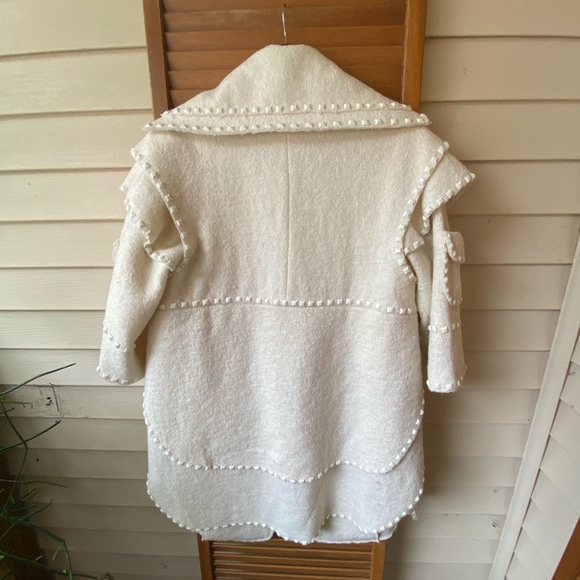 SZ S FUMBLIN FOE WINTER WHITE WOOL BLEND C… - Picture 9 of 14